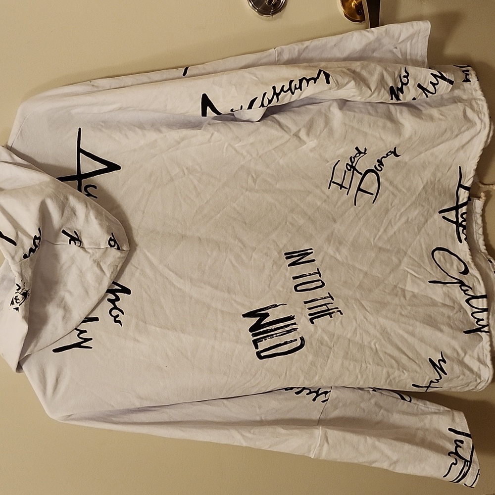 FROCCELLA White Zip Up Sweatshirt, SIZE 1X, EUC - Picture 2 of 4